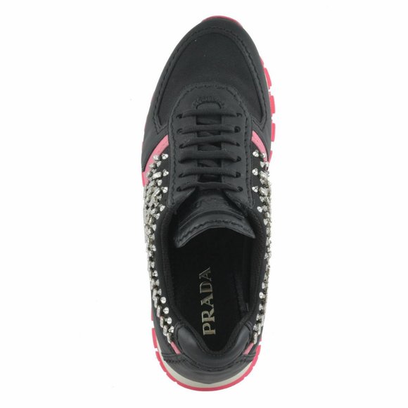 Prada Leather Beads Decorated Fashion Sneakers - Picture 7 of 8